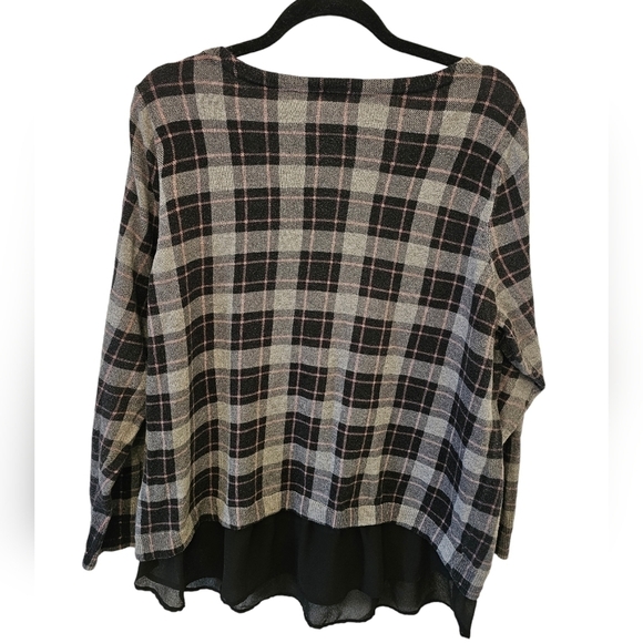 Torrid Size 3 100% Cotton Plaid Pullover Sweater - Picture 3 of 9